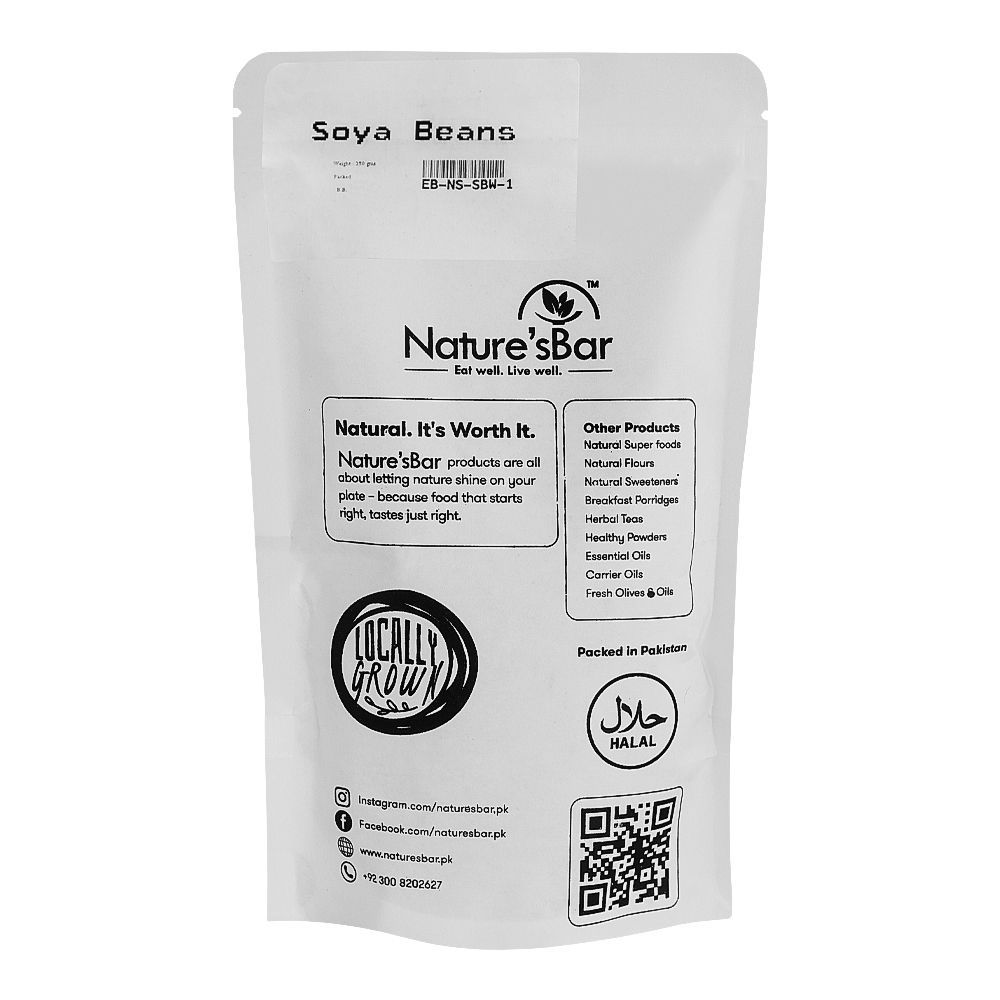 Nature's Bar Soya Beans Whole, Organic Soya with High Fiber Supplement, High in protein, 250g - Image 2