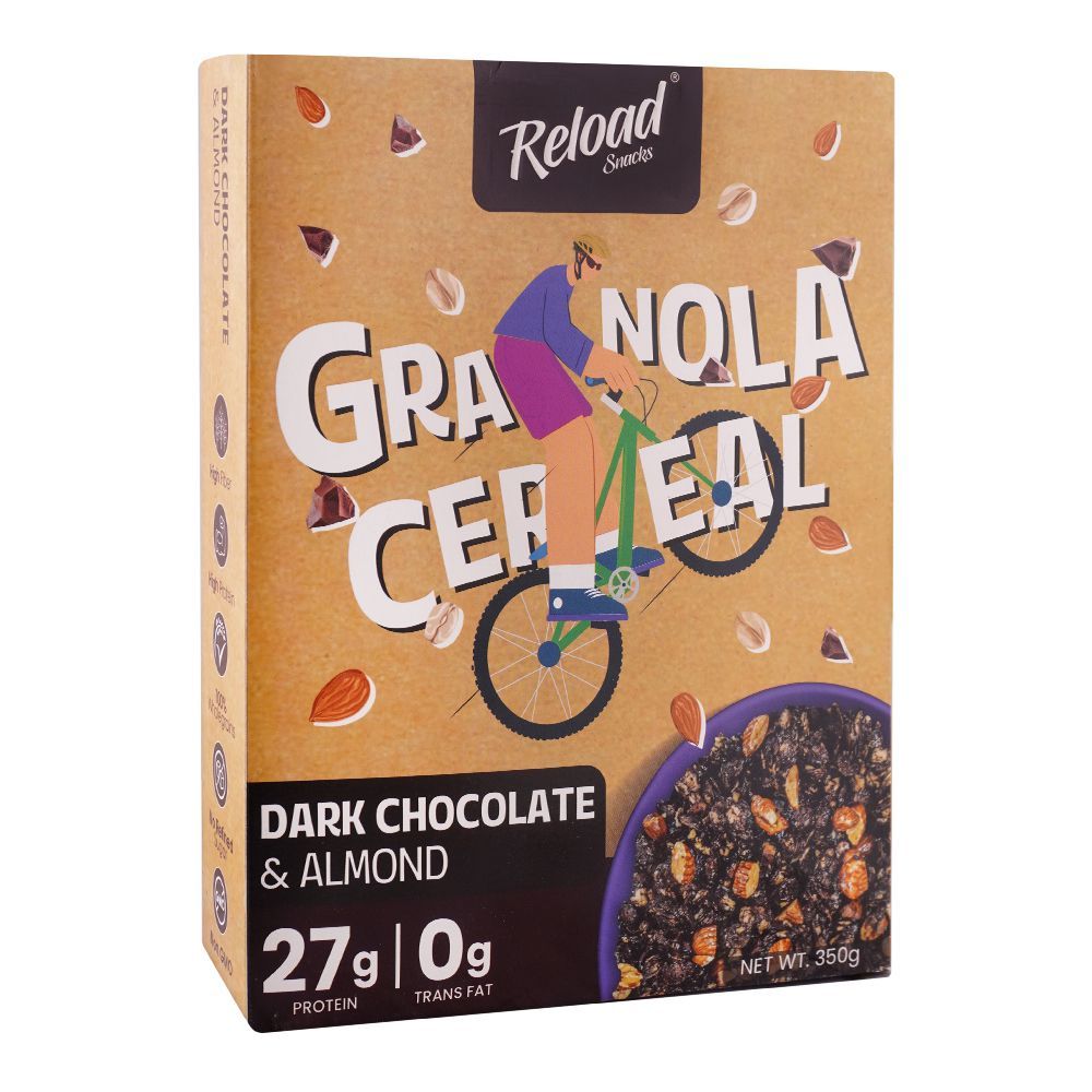 Reload Snacks Dark Chocolate & Almond Granola Cereal, 350g - Main Image