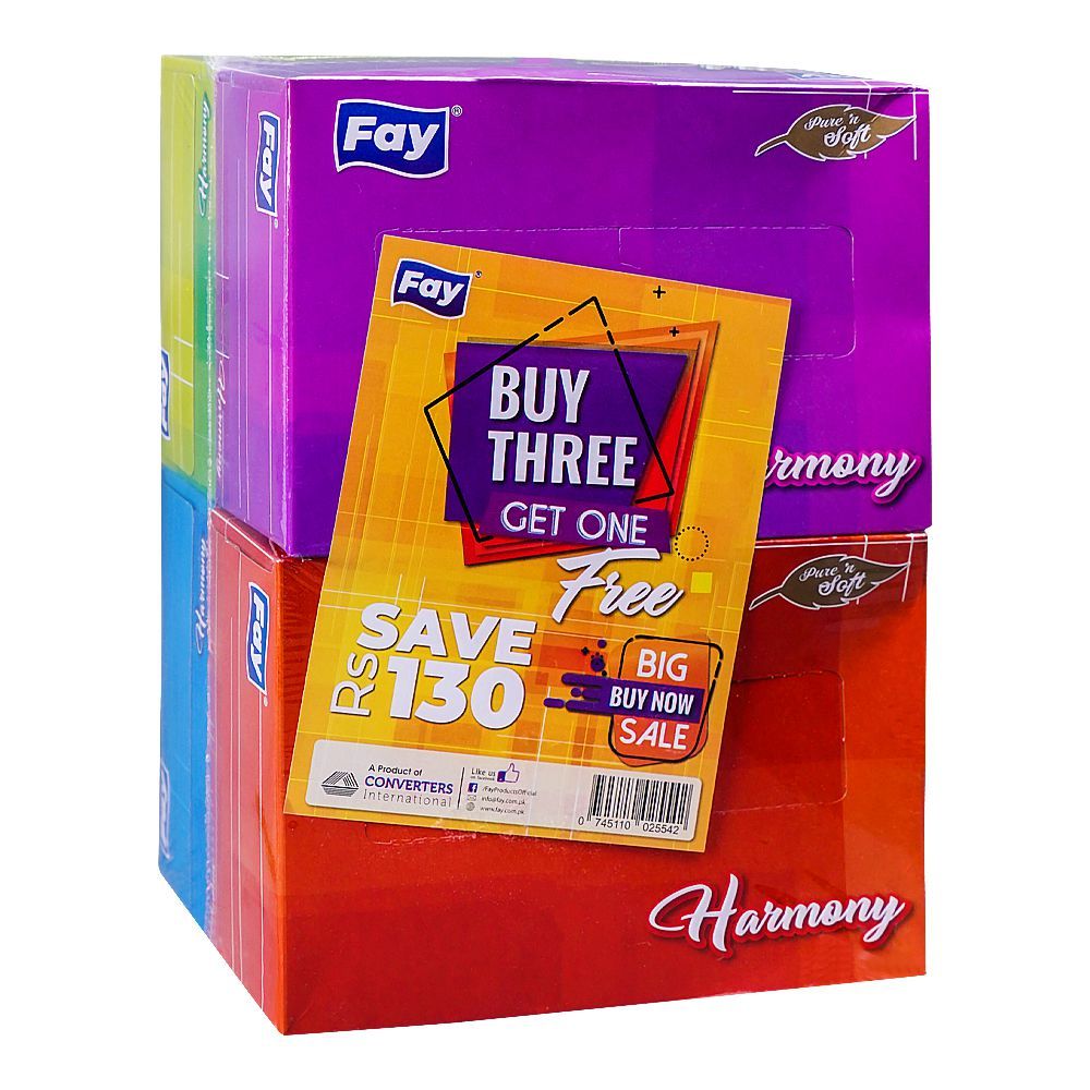 Fay Harmony Tissue Pack, Buy 3 Get 1 Free - Main Image