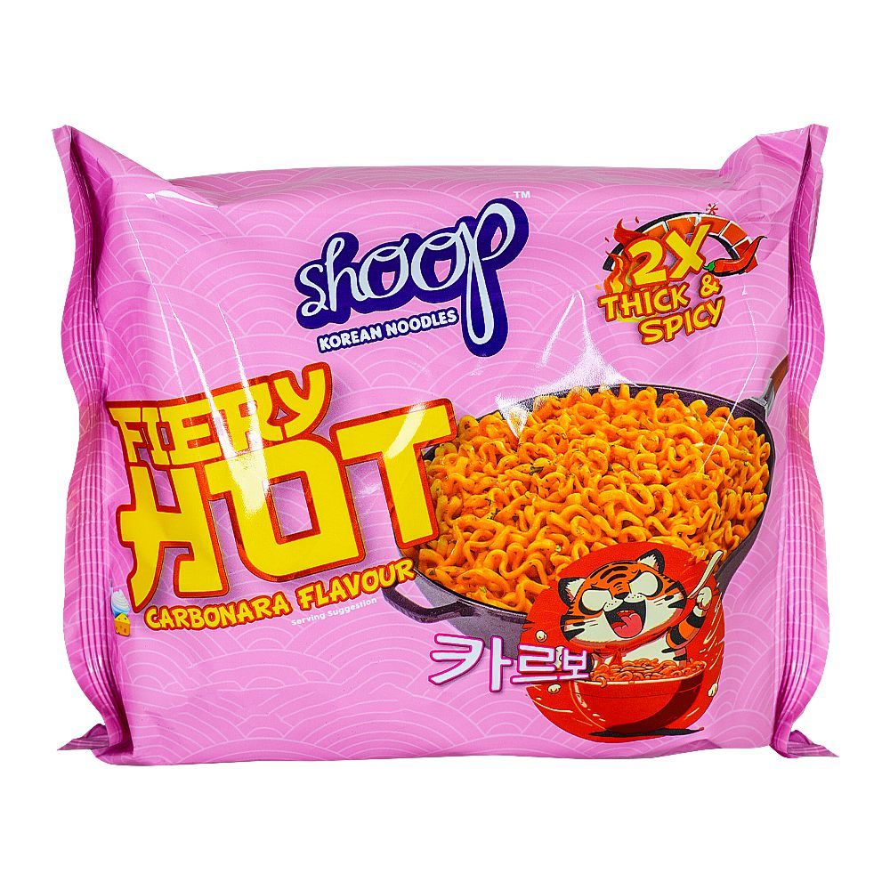 Shan Shoop Korean Noodles Fiery Hot Carbonara, 140g - Main Image