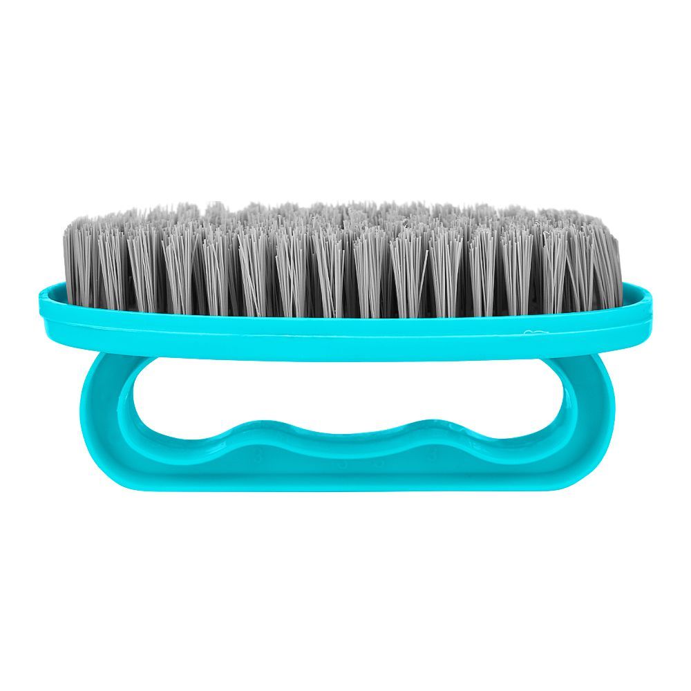 Multipurpose Plastic Washing Brush With Handle, Green, Ideal For Clothes, Sinks - Image 2