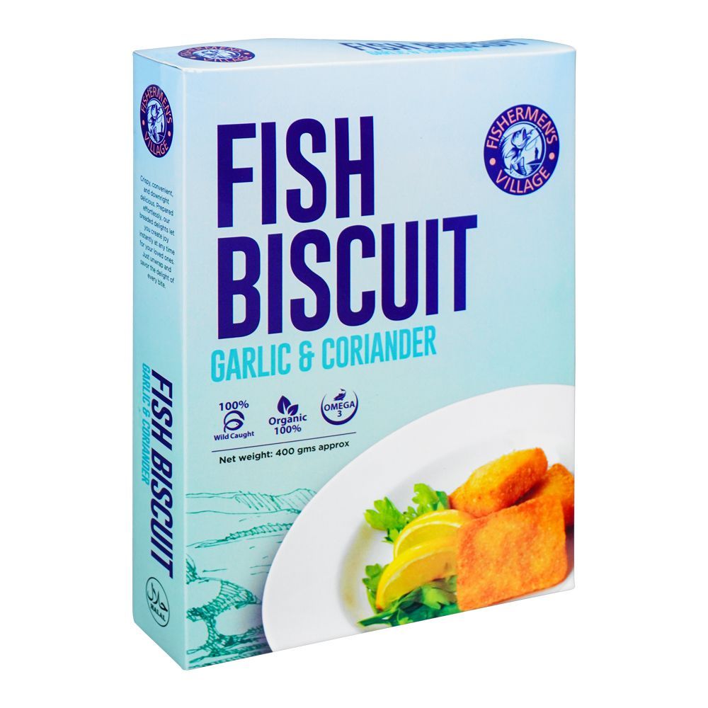 Fishermen's Village Fish Biscuit Garlic & Coriander, 400g - Main Image