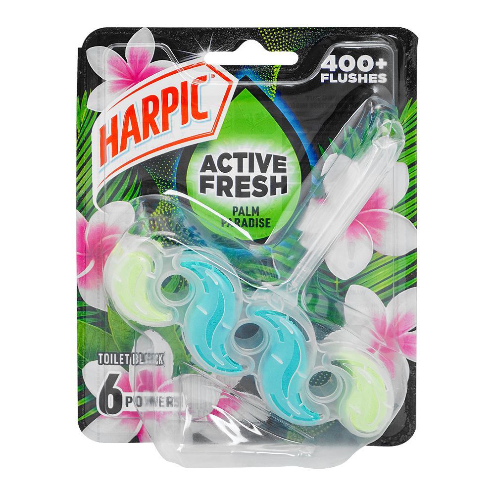 Harpic Active Fresh Palm Paradise Toilet Block, 6-Pack - Main Image