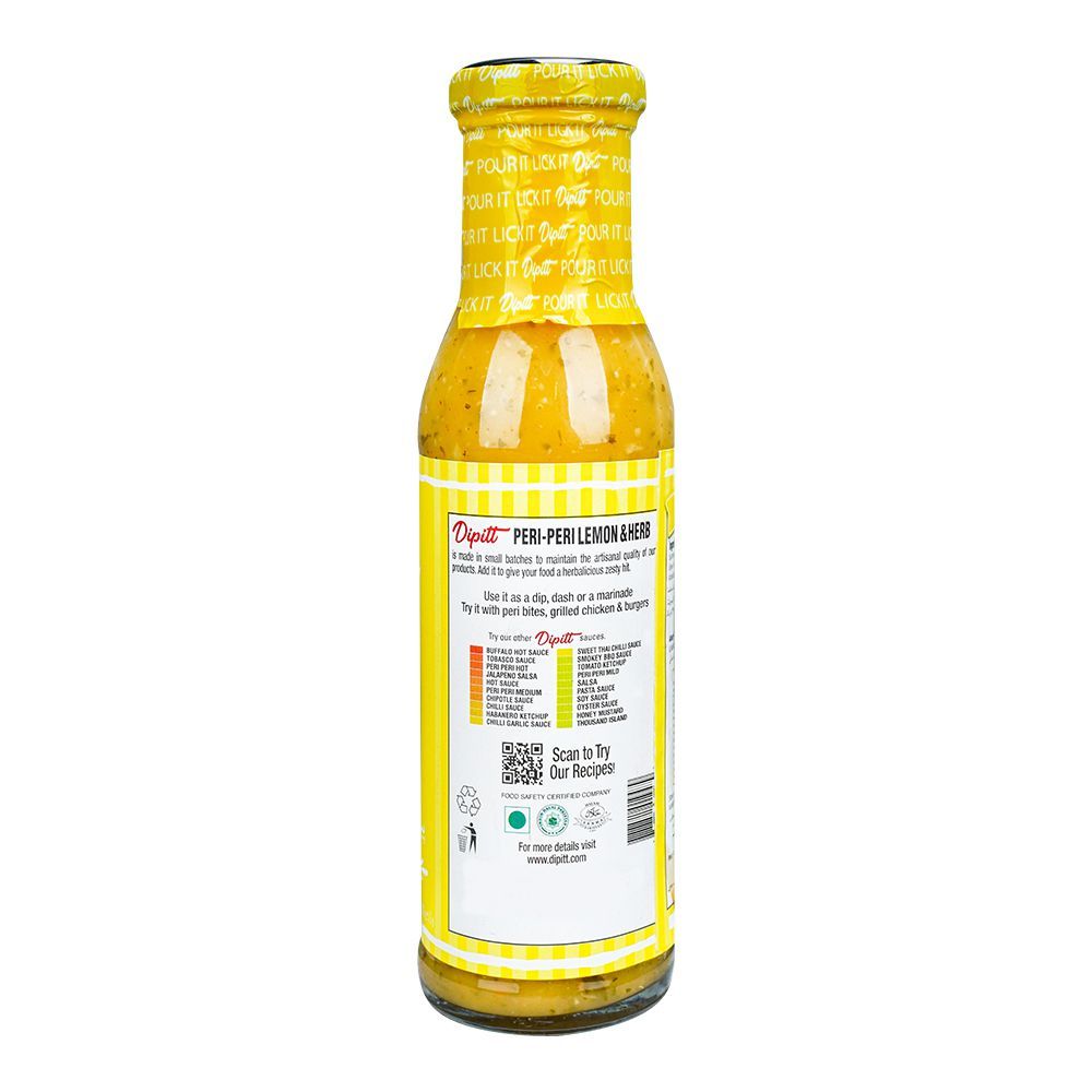 Dipitt Peri Peri Lemon & Herb Sauce, 290g - Image 3