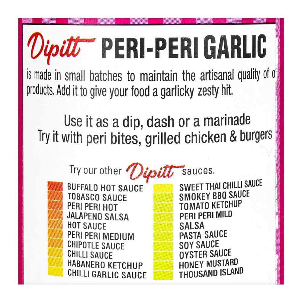 Dipitt Peri Peri Garlic Sauce, 290g - Image 4