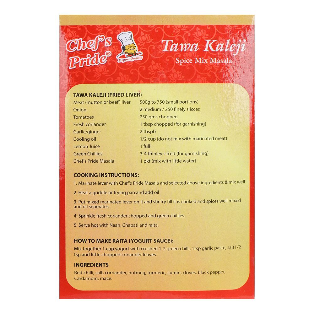 Chef's Pride Tawa Kaleji Spice Mix Masala, 50g - Image 2