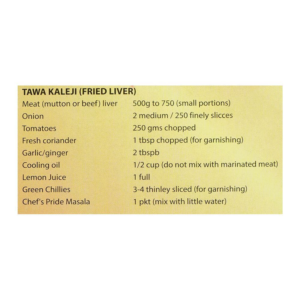 Chef's Pride Tawa Kaleji Spice Mix Masala, 50g - Image 4