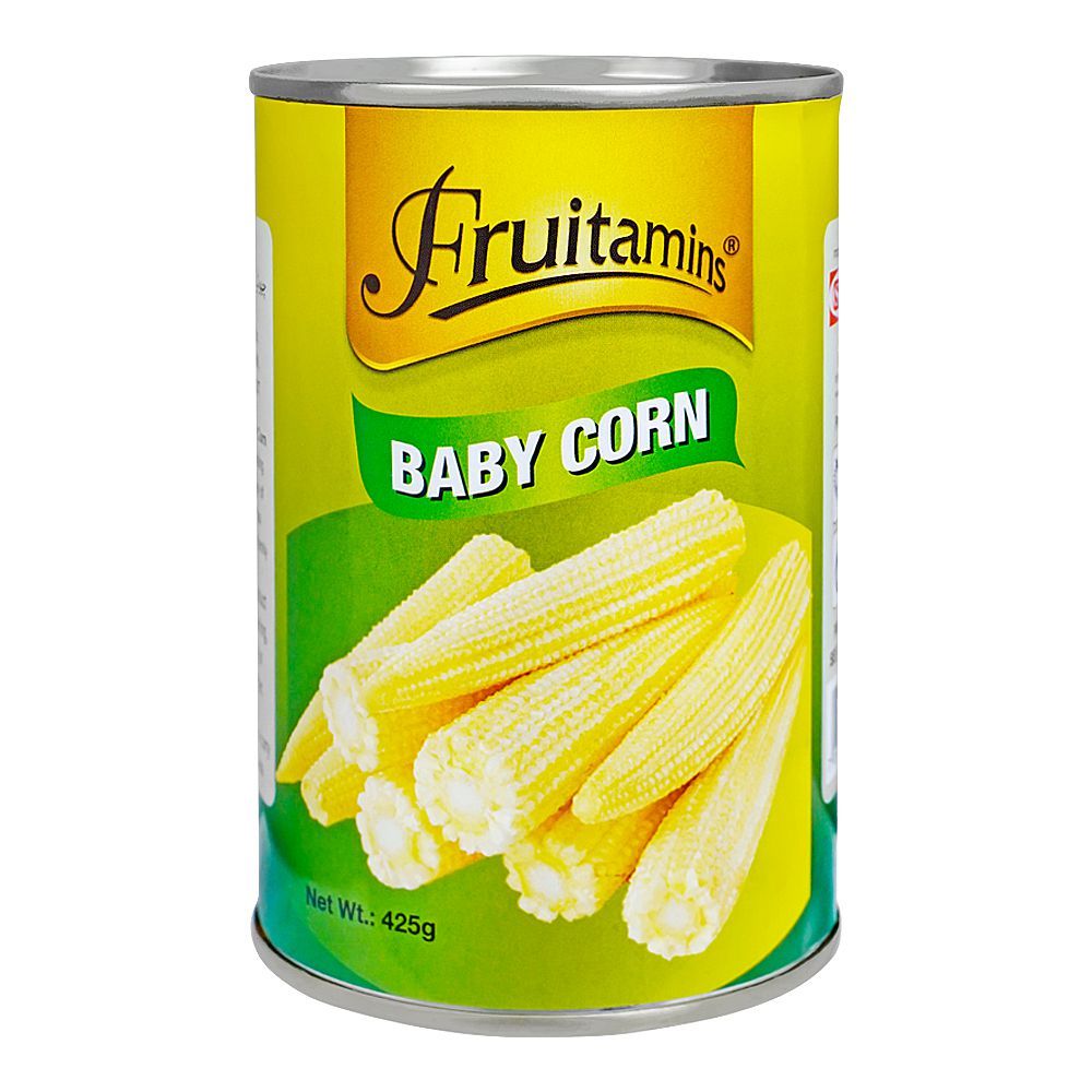 Fruitamins Baby Corn Canned, 425g - Main Image