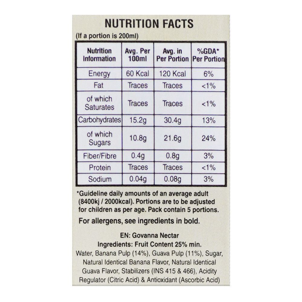 Fruit Nation Govanna Nectar Juice, 1 Liter - Image 4