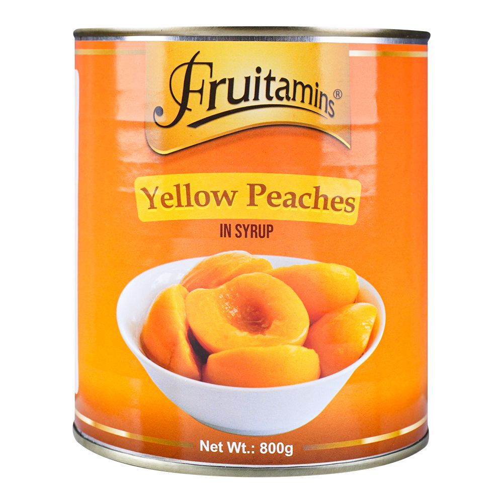 Fruitamins Yellow Peaches In Syrup, 800g - Main Image