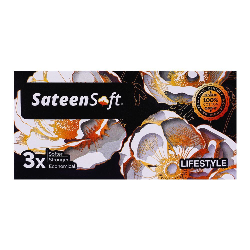 Sateen Life Style Black, Soft Tissue, 90-Pack - Image 2