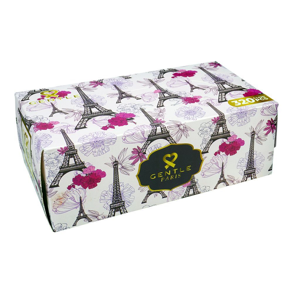 Gentle Paris Tissue Box, 4-Layers, 320-Pieces - Main Image