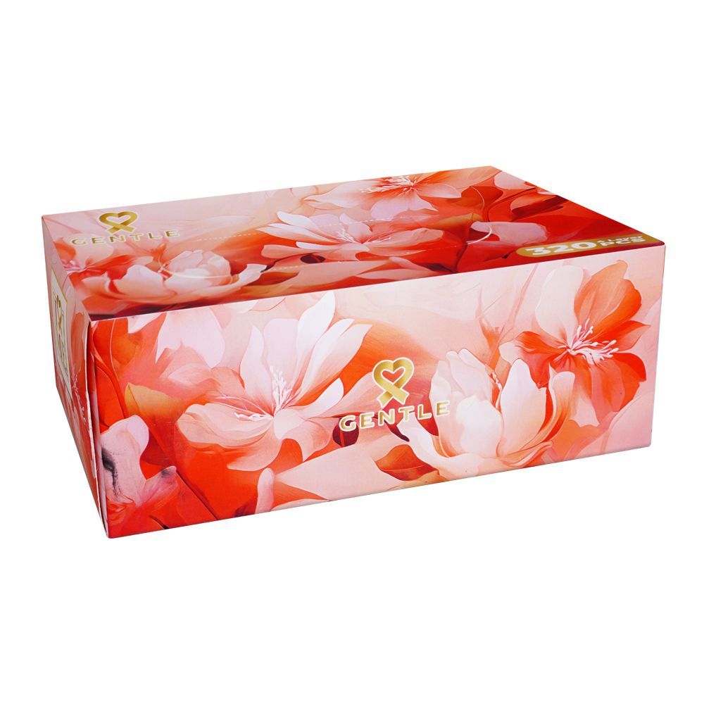 Gentle Bloom Tissue Box For Baby, Skin Care, Make Up And Sensitive Nose, A-7, 4-Ply, 320-Sheets - Main Image