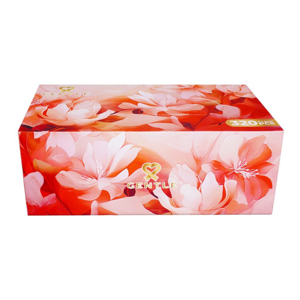 Gentle Bloom Tissue Box For Baby, Skin Care, Make Up And Sensitive Nose, A-7, 4-Ply, 320-Sheets - Image 2