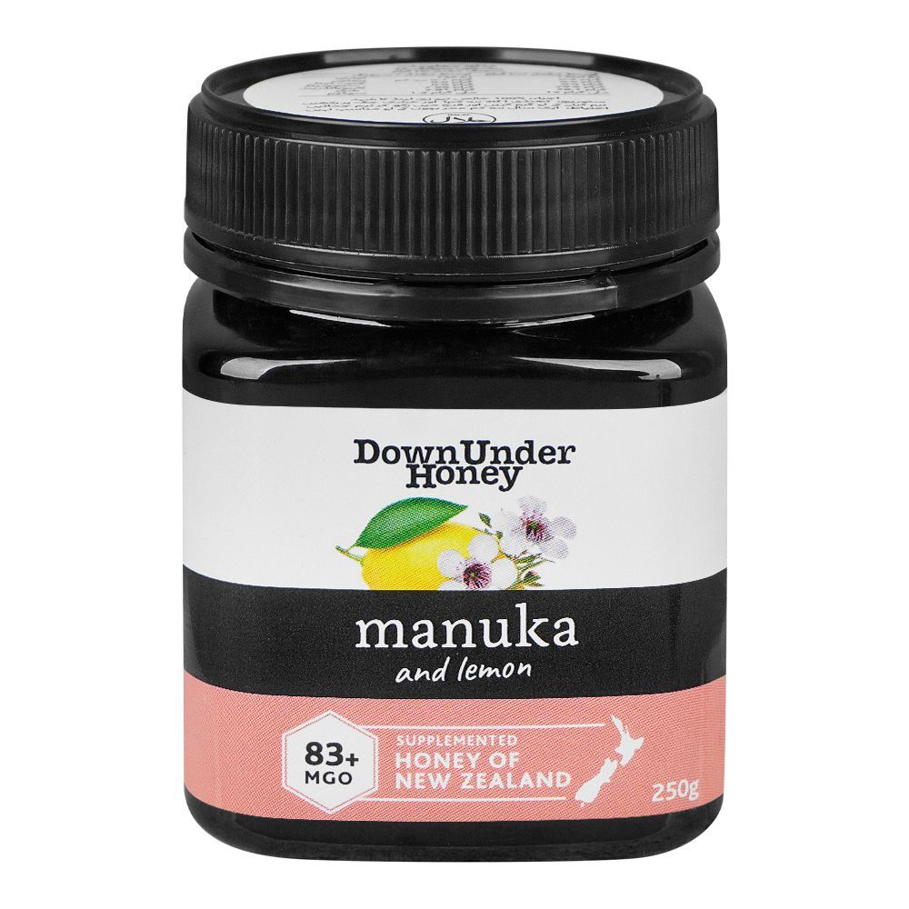 DownUnder Manuka Honey & Lemon, MGO 83+, 250g - Main Image