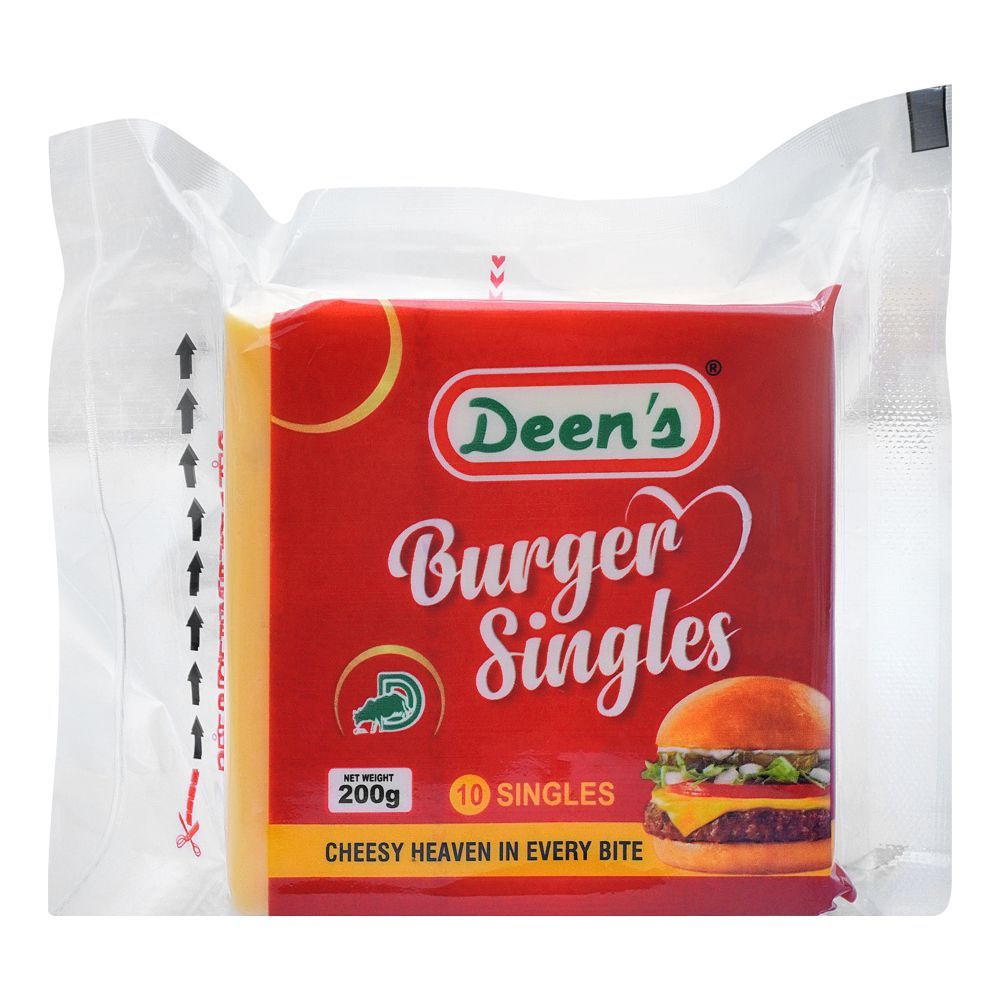 Deen's Burger Singles Cheese, 10 Singles, Net 200g - Main Image