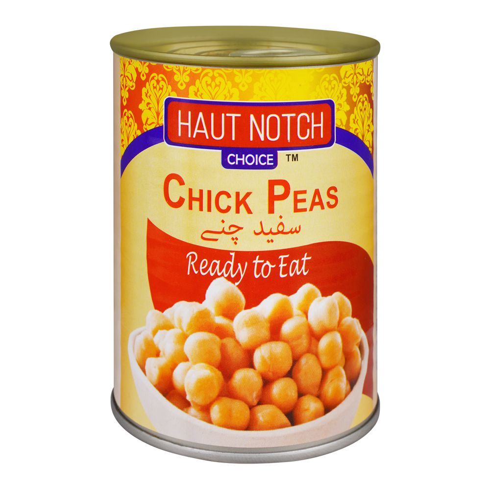 Haut Notch Ready To Eat Chick Peas Tin, 400g - Main Image