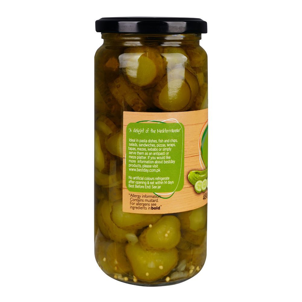 Best Day Sliced Gherkins Pickled In Brine, 480g - Image 2