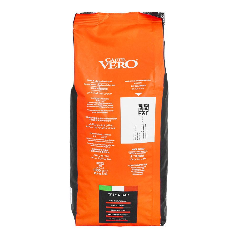 Caffe Vero Crema Bar Coffee, 1kg - Image 2