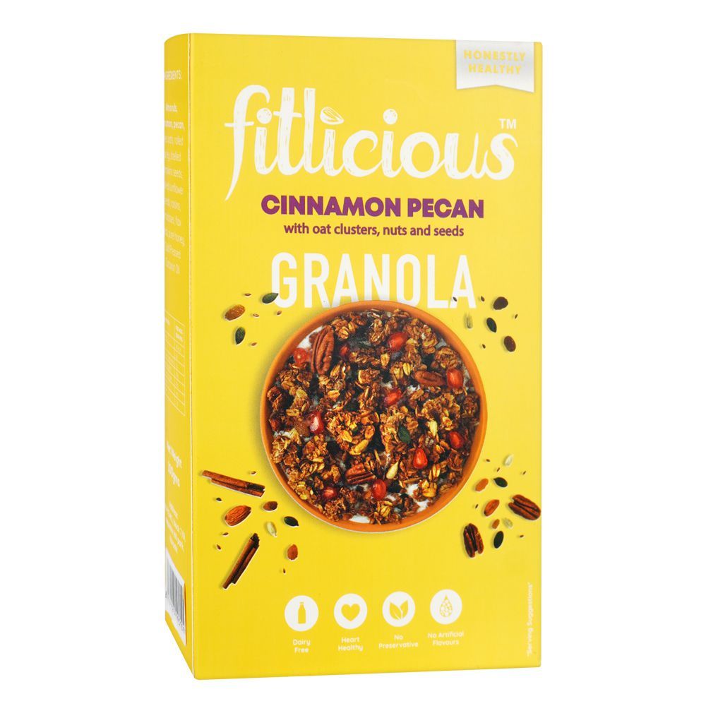 Fitlicious Cinnamon Pecan Granola Cereal, 100g - Main Image