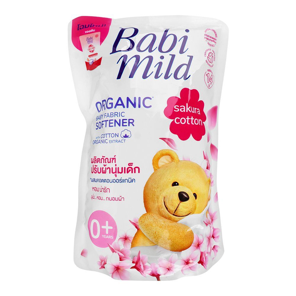 Babi Mild Organic Baby Fabric Softener With Sakura Cotton Organic Extract, For New Born/0+ Years, 570ml - Main Image