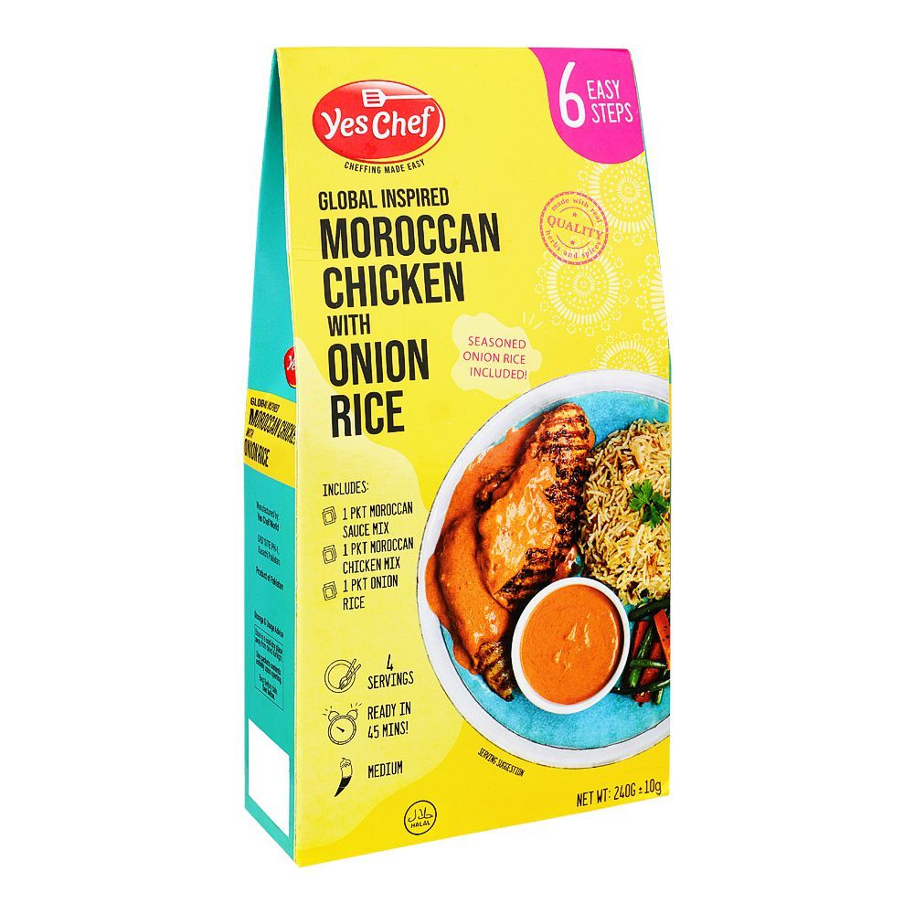 Yes Chef Moroccan Chicken With Onion Rice, 6-Steps, 240g - Main Image