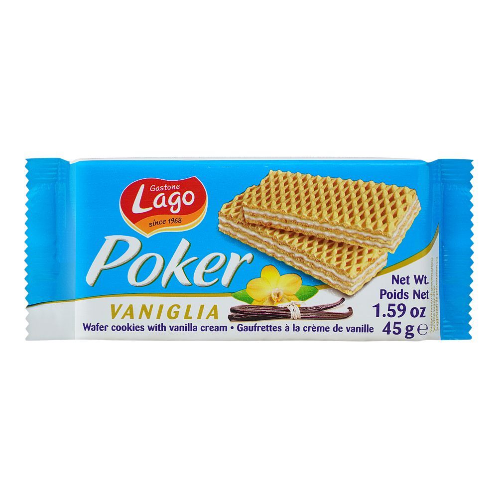 Lago Poker Vanilla Cream Wafers, 45g - Main Image