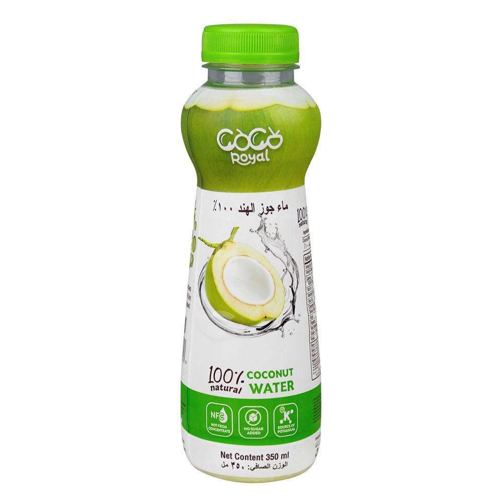 Coco Royal 100% Natural Coconut Water, No Sugar Added, 350ml - Main Image