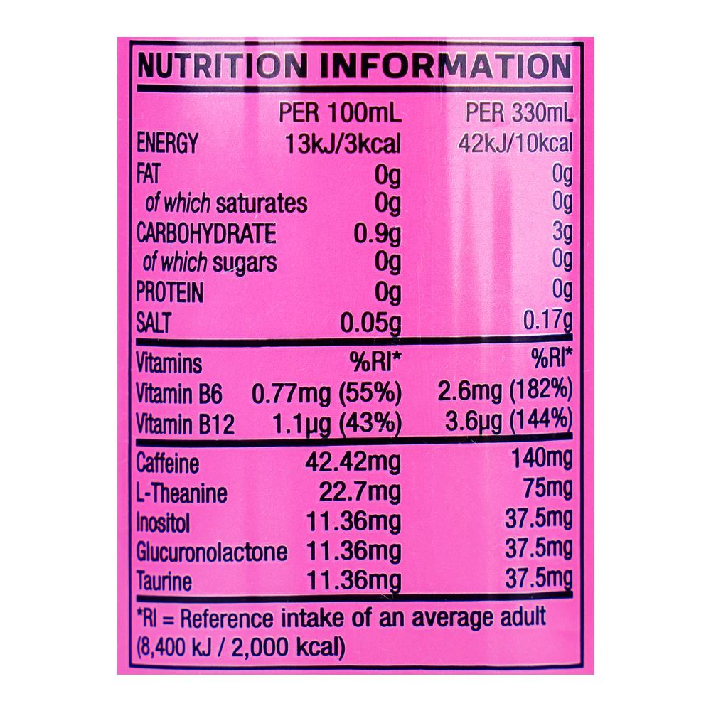 Prime Strawberry Watermelon Energy Drink, 330ml Can - Image 3