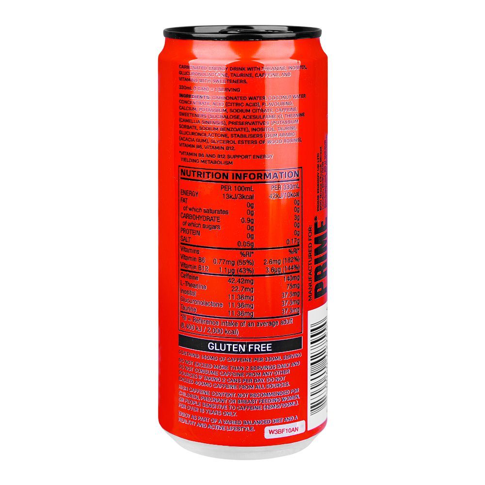 Prime Tropical Punch Energy Drink, 330ml Can - Image 2