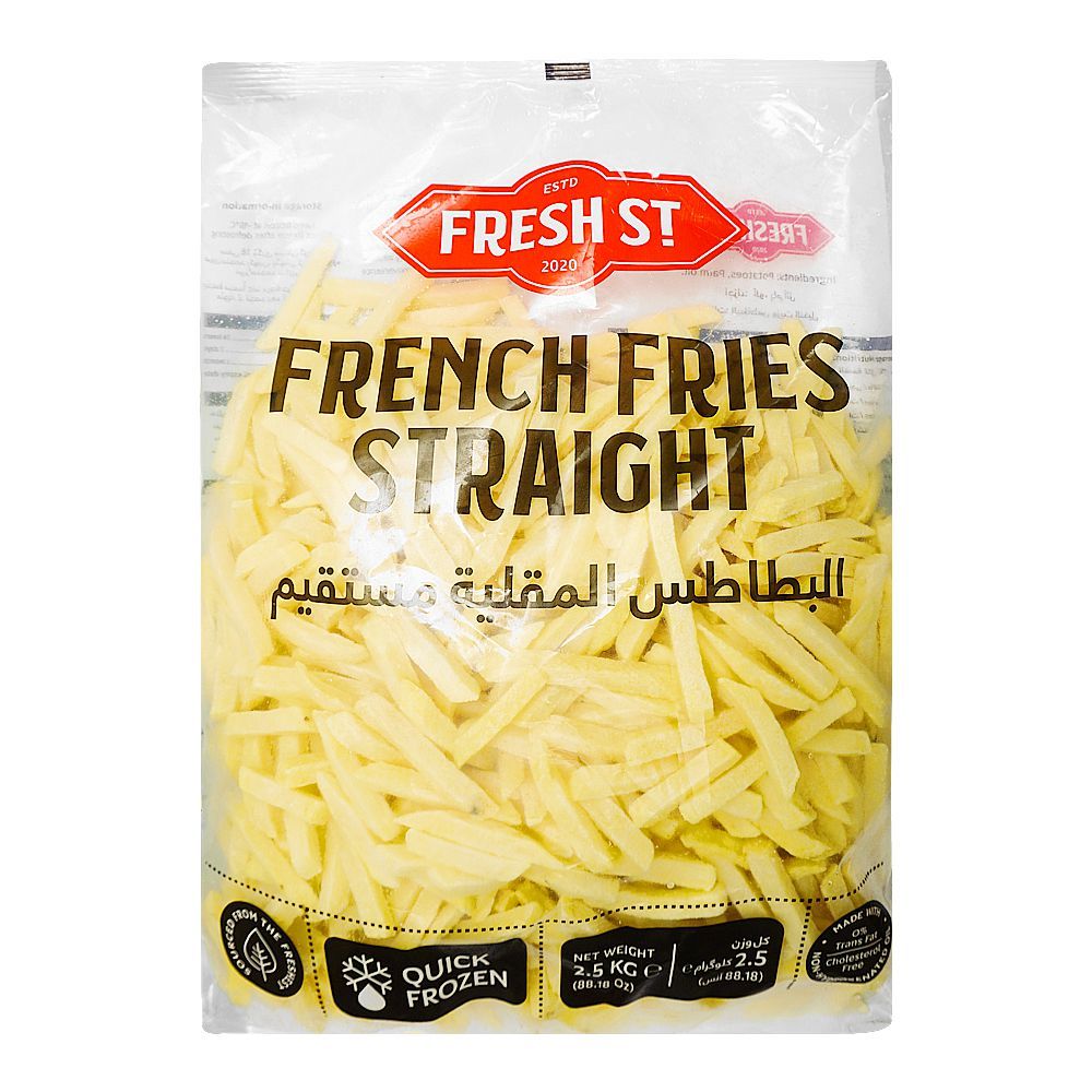 Fresh Street Straight French Fries, 0% Trans Fat, Cholesterol Free, 2.5kg - Main Image