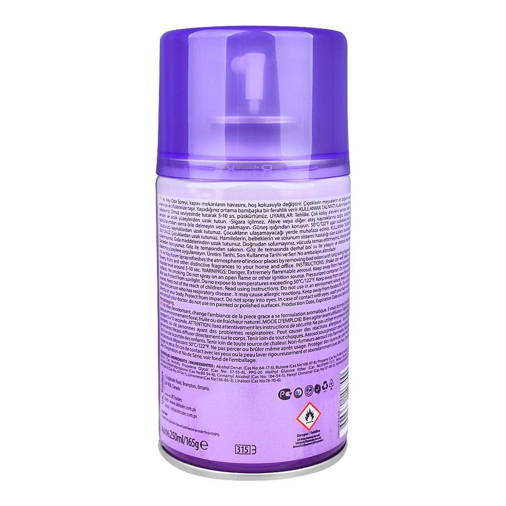 Air Way Luxury Lilac & Lotus Air Freshener Spray Refill, 250ml - Image 2