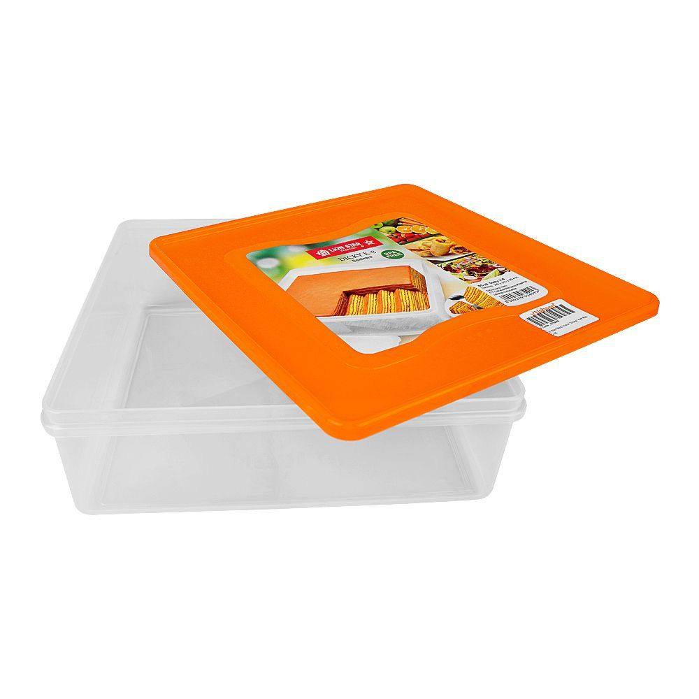 Lion Star Seal Ware "Dicky" K-8 Plastic Container, Orange, BC-30 - Image 2