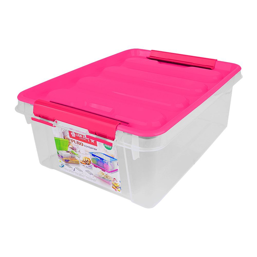 Lion Star Puro Plastic Container, No.8, Pink, JX-38 - Image 2