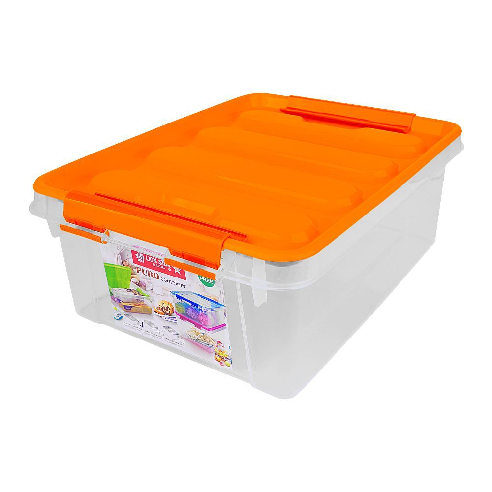 Lion Star Puro Plastic Container, No.8, Orange, JX-38 - Image 2