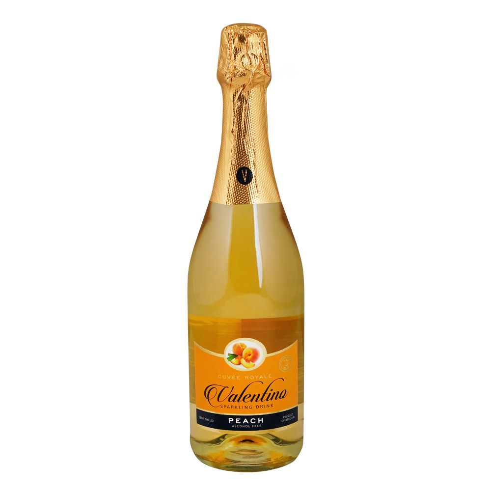 Valentino Peach Sparkling Drink, Alcohol Free, 750ml - Main Image