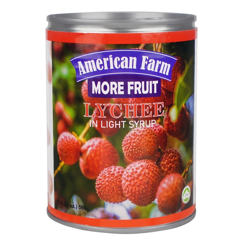 American Farm Lychee In Light Syrup, 565g - Main Image