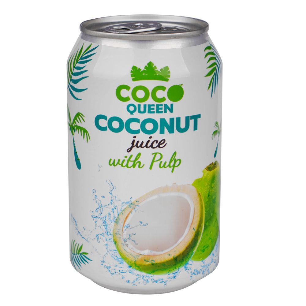 Coco Queen Coconut Juice With Pulp, 310ml Can - Main Image