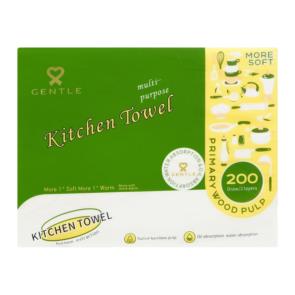 Gentle Kitchen Towel Tissue, 2-Layers, 200-Pack - Main Image