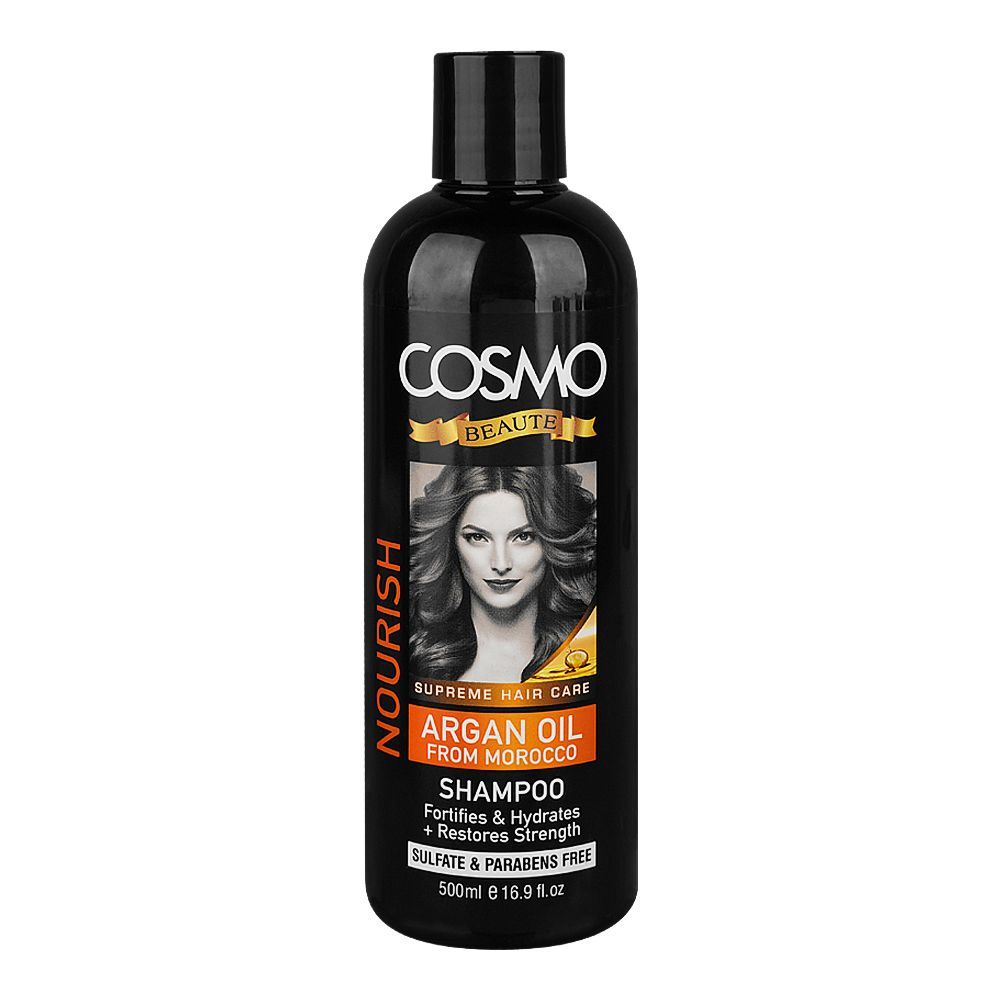 Cosmo Beaute Morocco Argan Oil Nourish Shampoo, Sulphate & Paraben Free, 500ml - Main Image