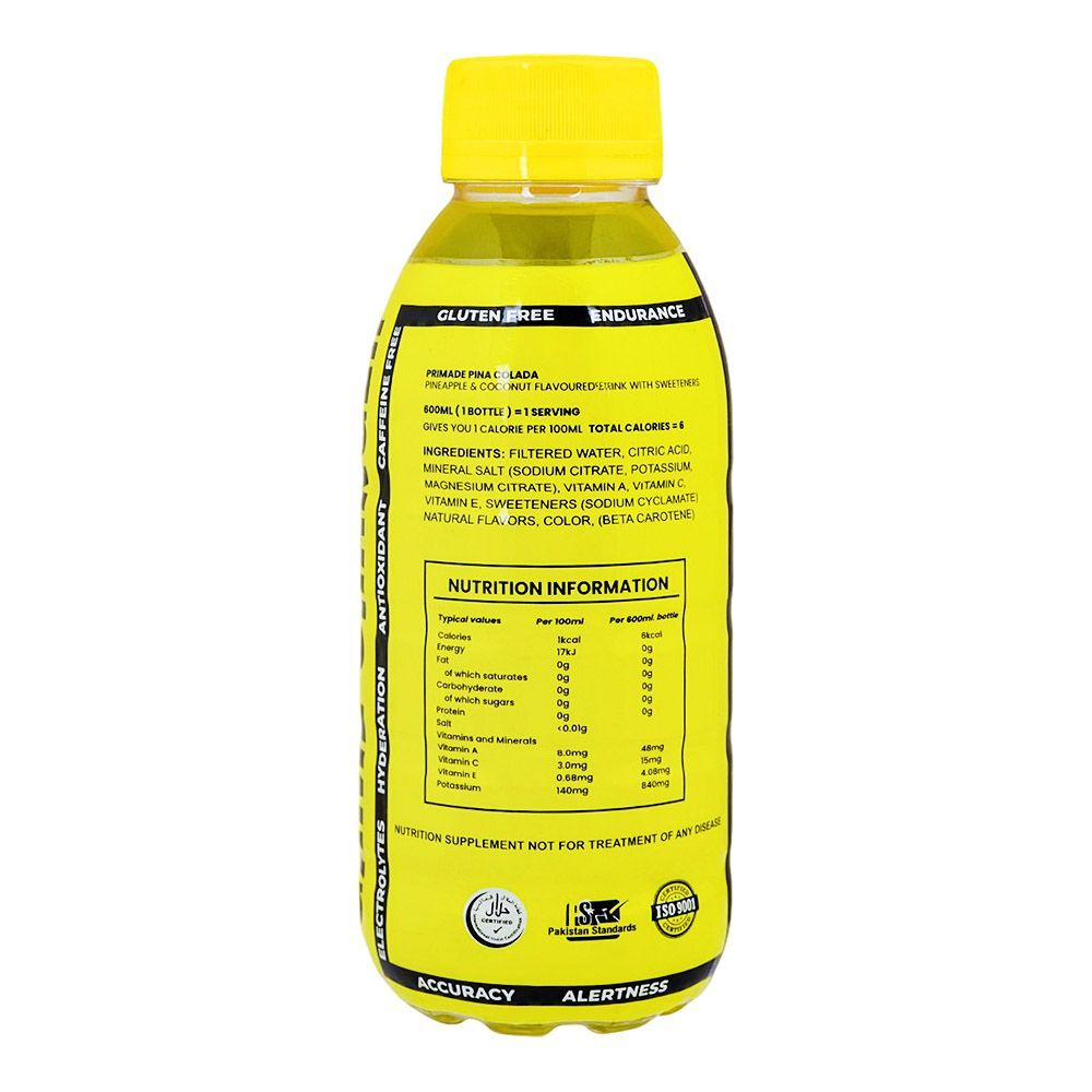 Primade Pina Colada Sports Drink, 600ml - Image 3