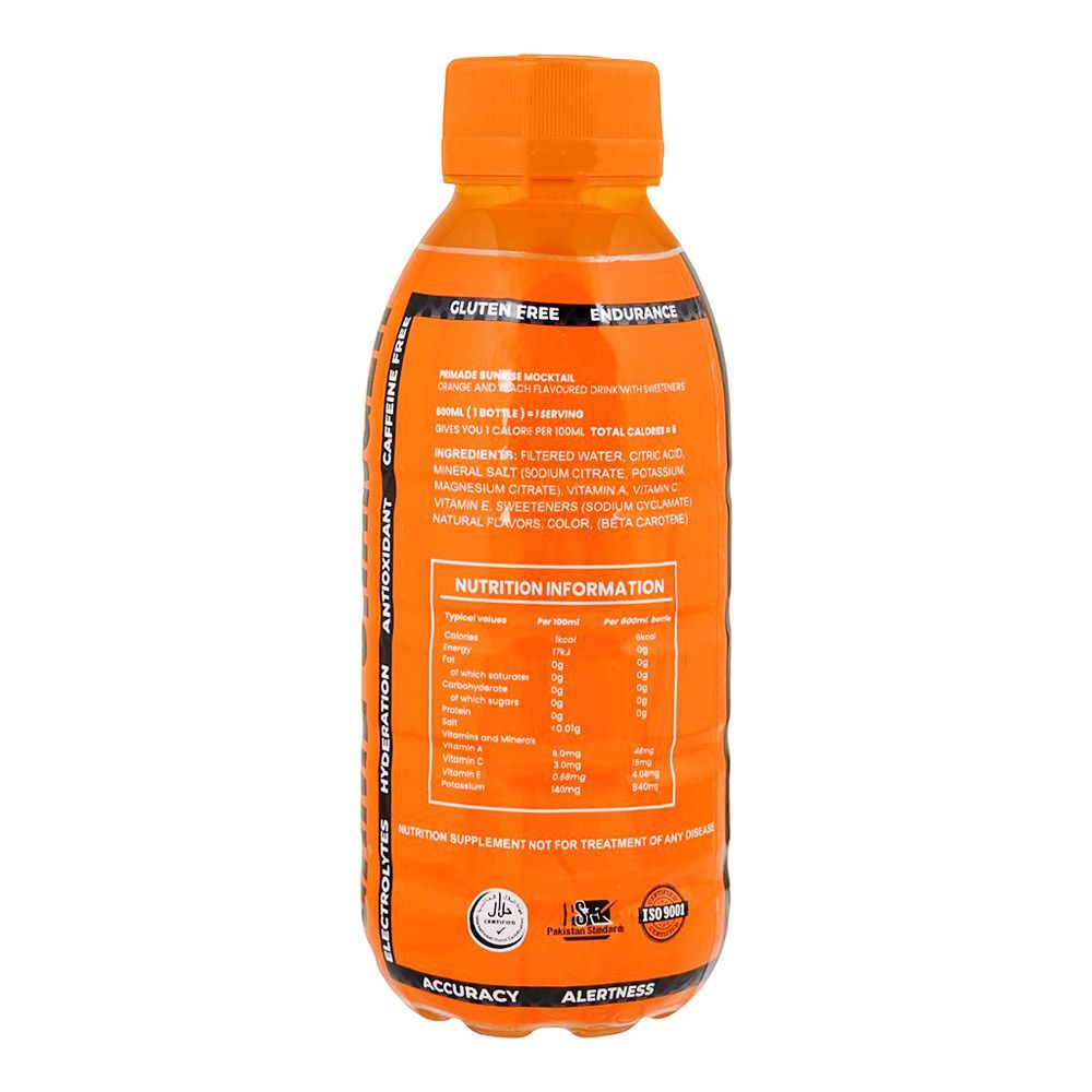 Primade Sunrise Mocktail Sports Drink, 600ml - Image 3