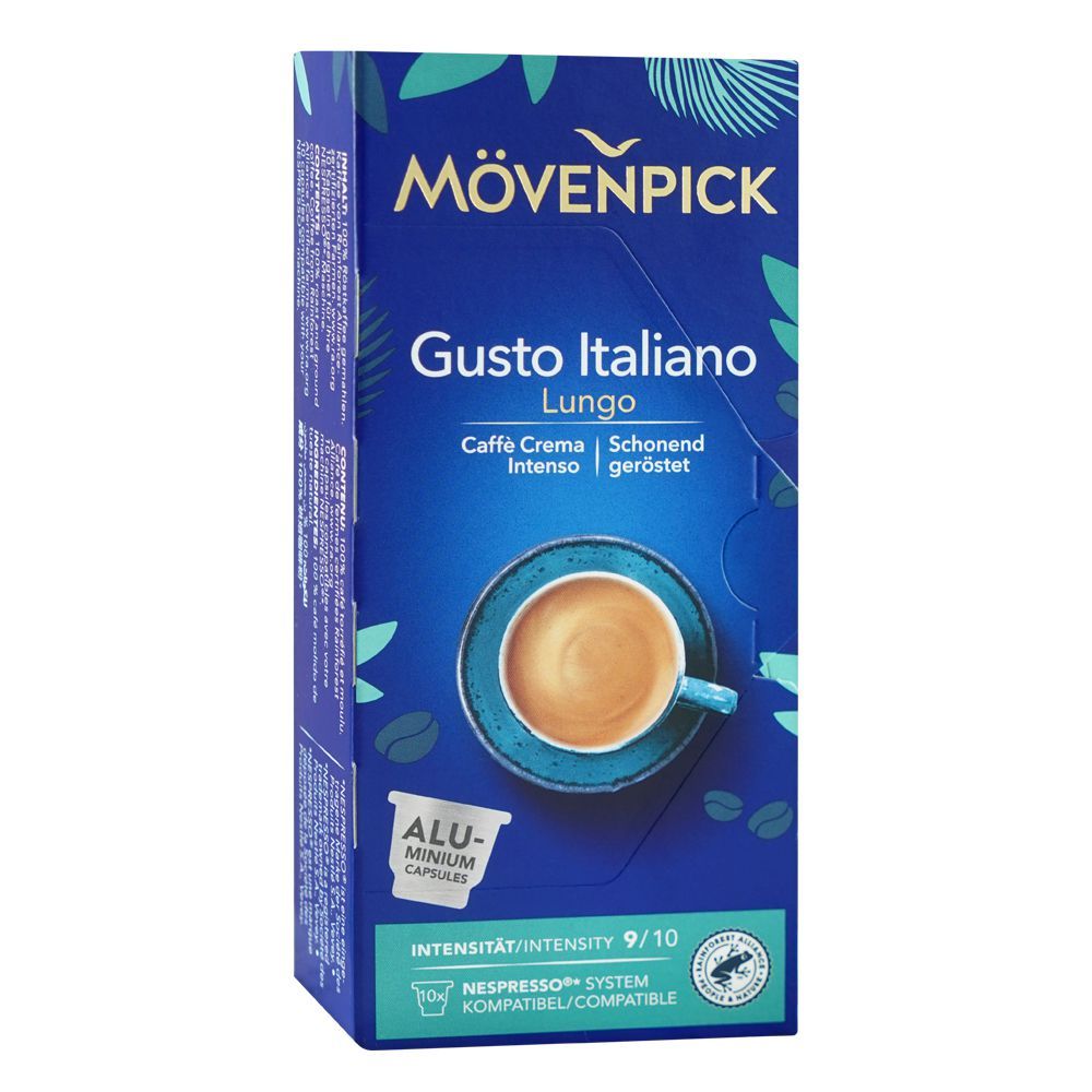 Movenpick Gusto Italiano Lungo Coffee Pods, 10-Pods, 55g - Main Image