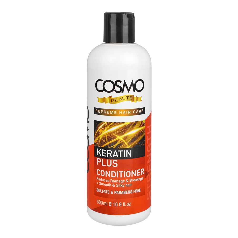 Cosmo Beaute Keratin Plus Strength Conditioner, Paraben & Sulfate Free, 500ml - Main Image