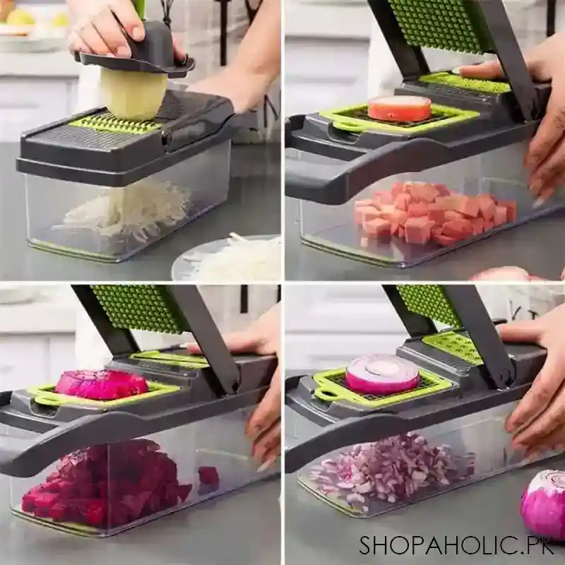 14pcs multifunctional veggie slicer, dicer & grater image2