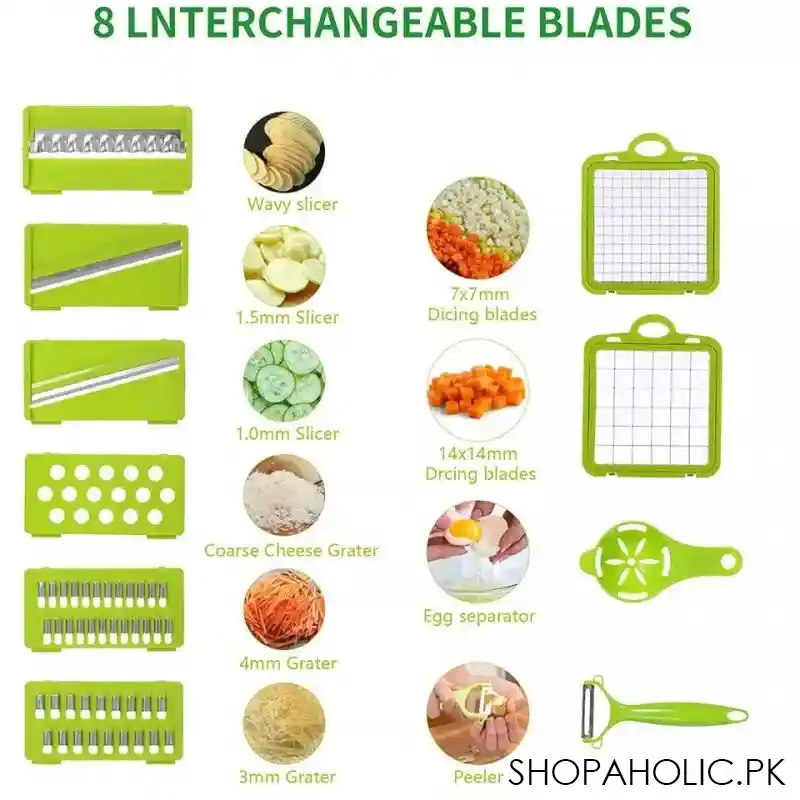 14pcs multifunctional veggie slicer, dicer & grater image4