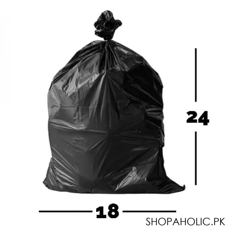 15/22/35 pcs black garbage bag roll image2