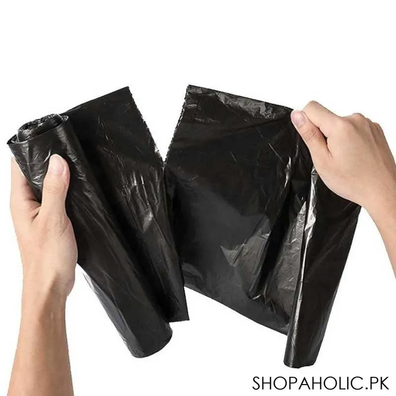 15/22/35 pcs black garbage bag roll image3