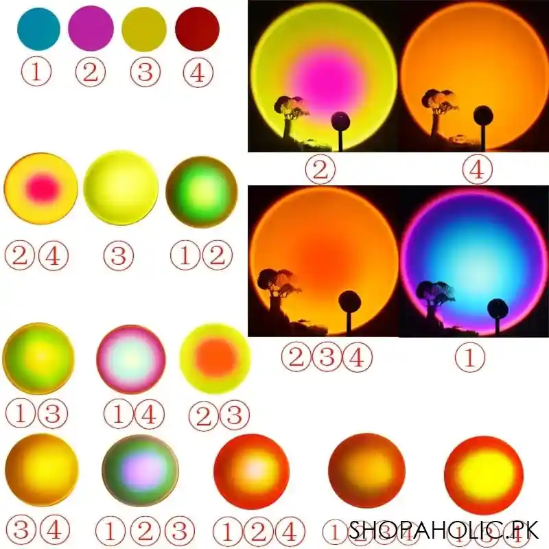 15 in 1 rainbow sunset lamp image4