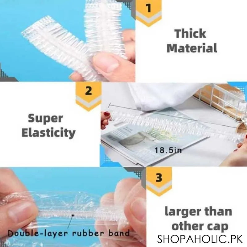 15 pcs disposable food cover and shower cap image5